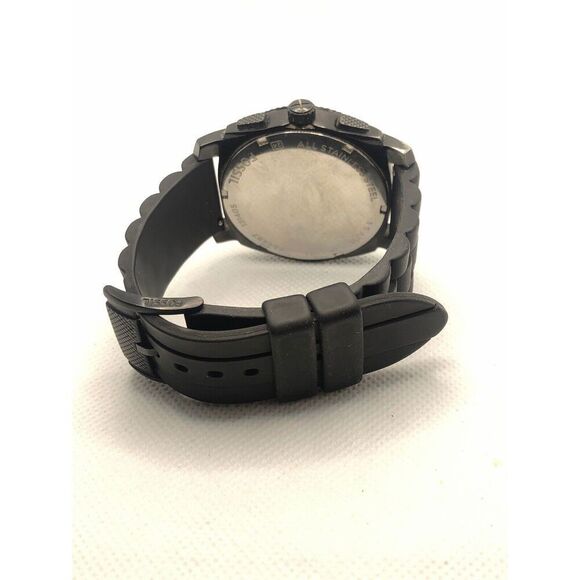 Fossil FS4487 Men's Silicone Analog Black Dial Quartz Genuine Wrist Watch LP342 - Picture 9 of 9